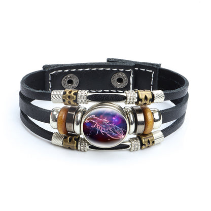 Bracciale perle di legno zodiaco