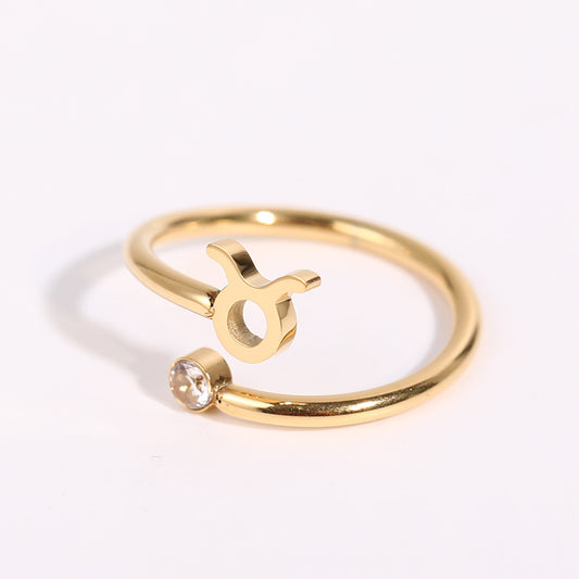 Anello zodiaco con pietra natale