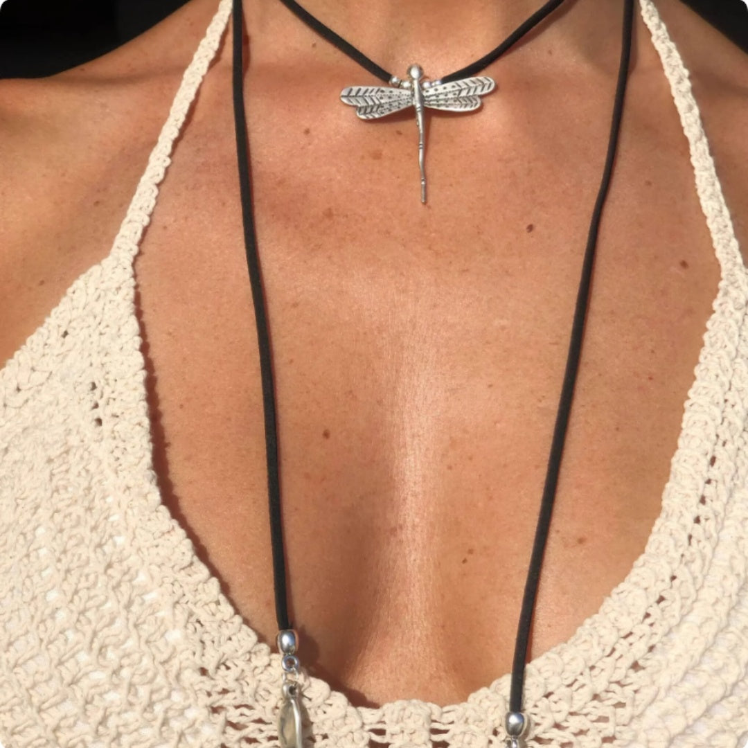 Collana bohemien vintage lunga