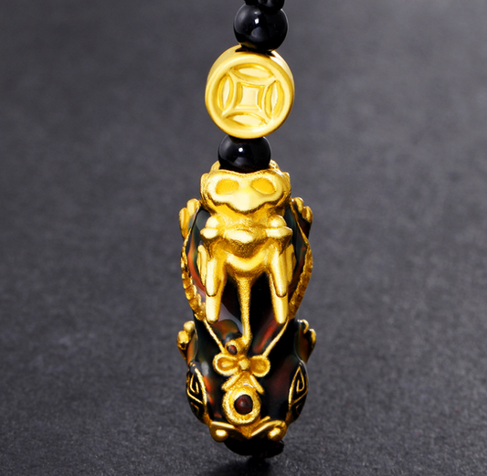 Collana oro sabbiato