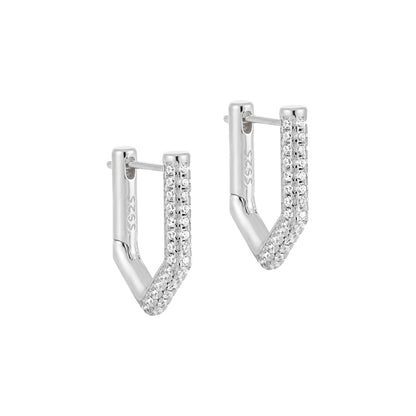 Orecchini geometrici strass micro