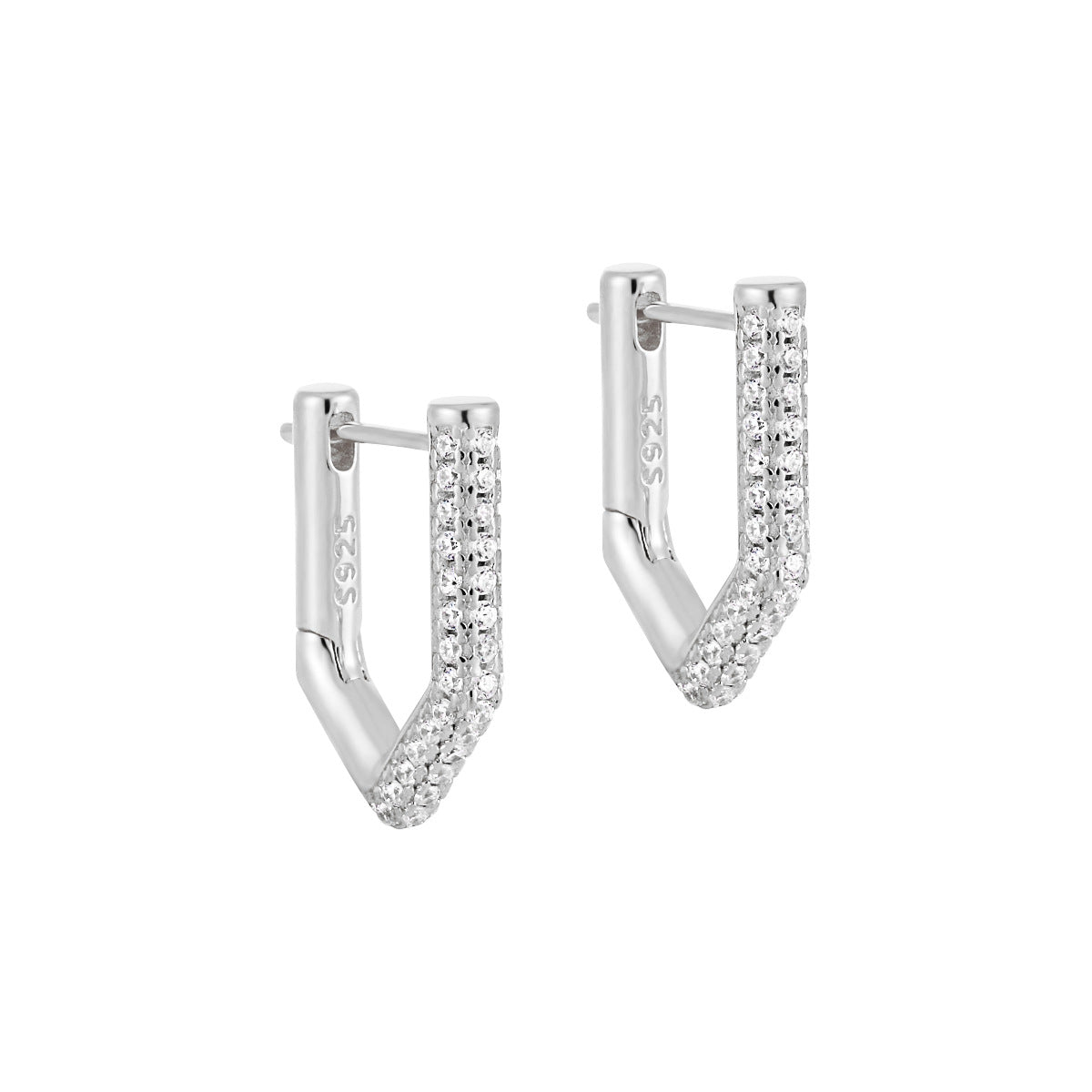 Orecchini geometrici strass micro