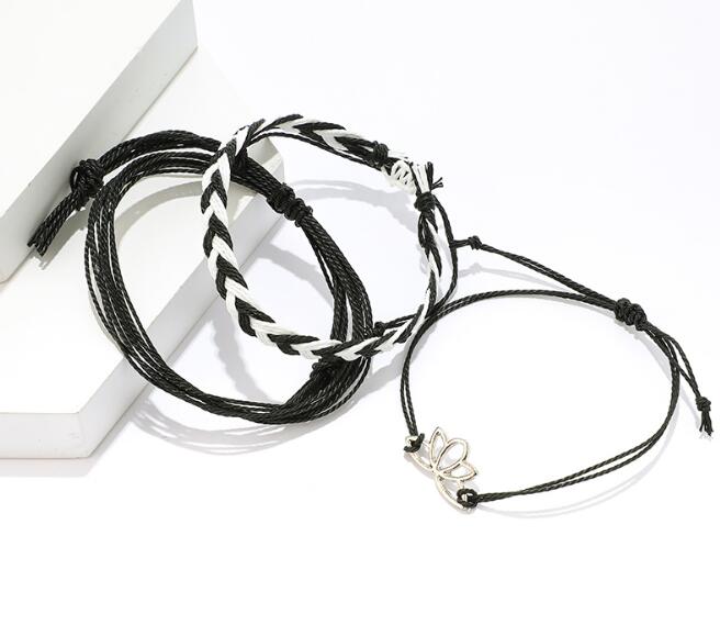 Bracciale Loto Corda Nera