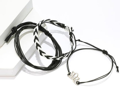 Bracciale Loto Corda Nera