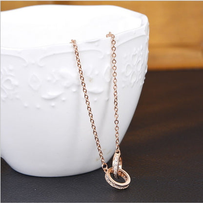 Collana doppio cerchio argento