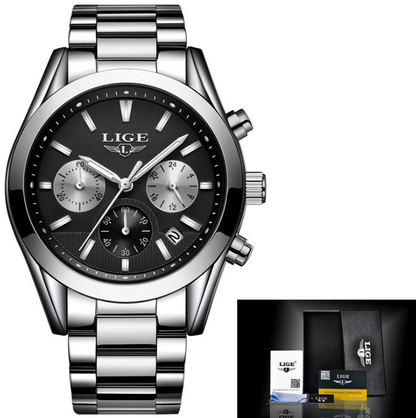Orologio acciaio luminoso multifunzione