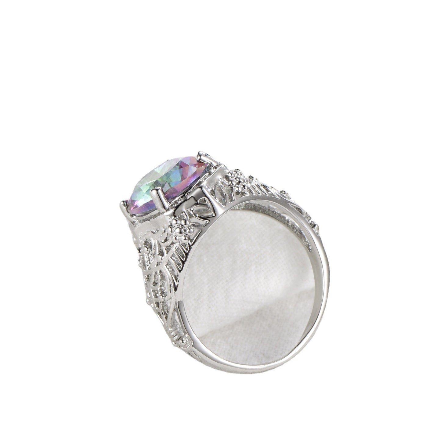 Anello in zircone rotondo