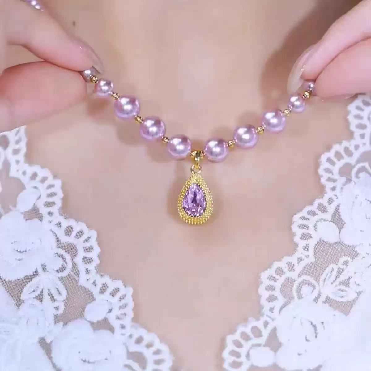 Collana perla bianca