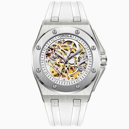 Orologio automatico da uomo con cinturino silicone