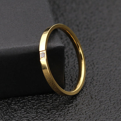 Anello zircone acciaio