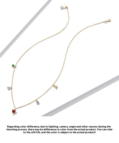 Collana zirconi colorati argento