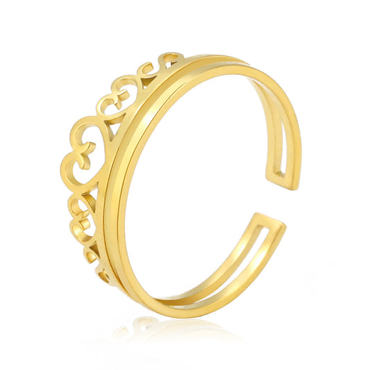 Anello cuore doppio traforato