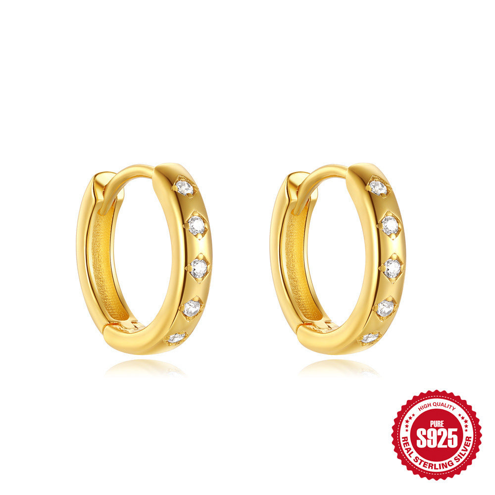 Orecchini argento zircone delicati