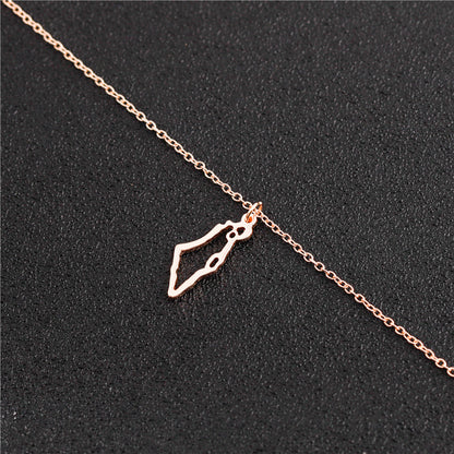 Collana mappa Israele traforata