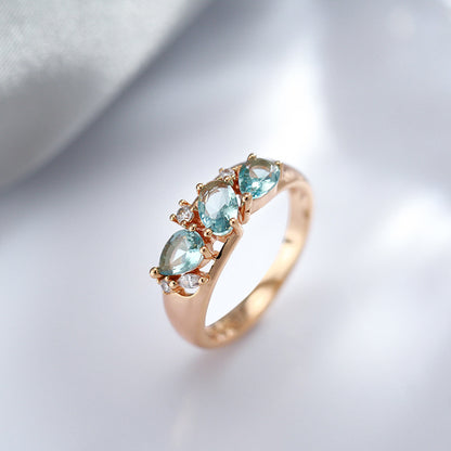 Anello Oro Rosa con Zircone