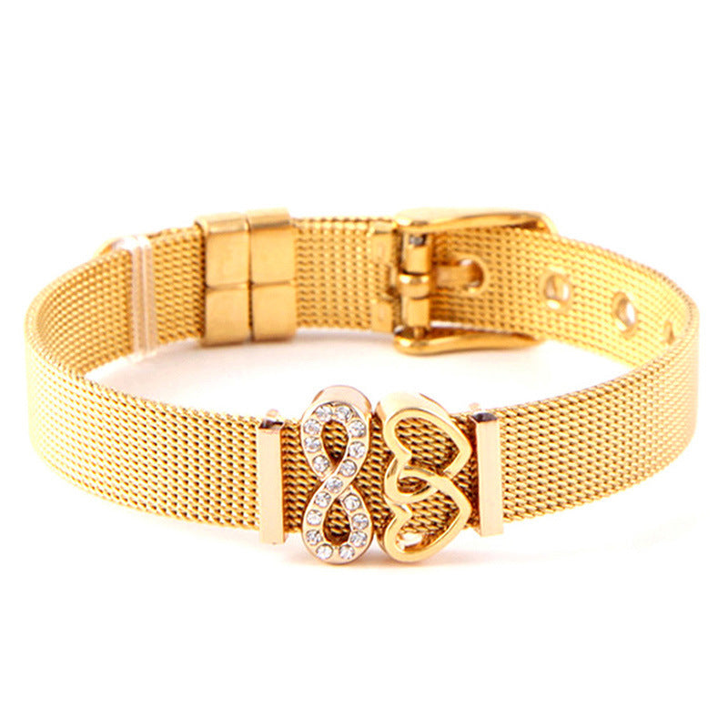 Bracciale charm acciaio inossidabile