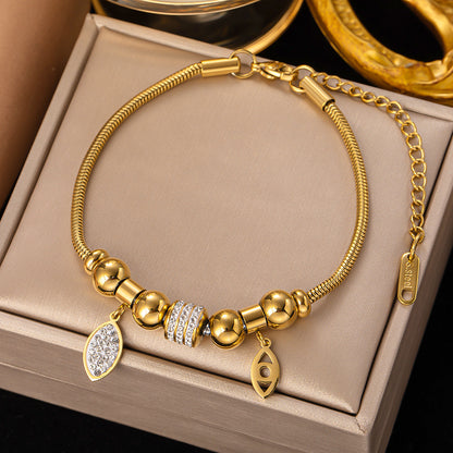 Bracciale farfalla e fiore con occhio
