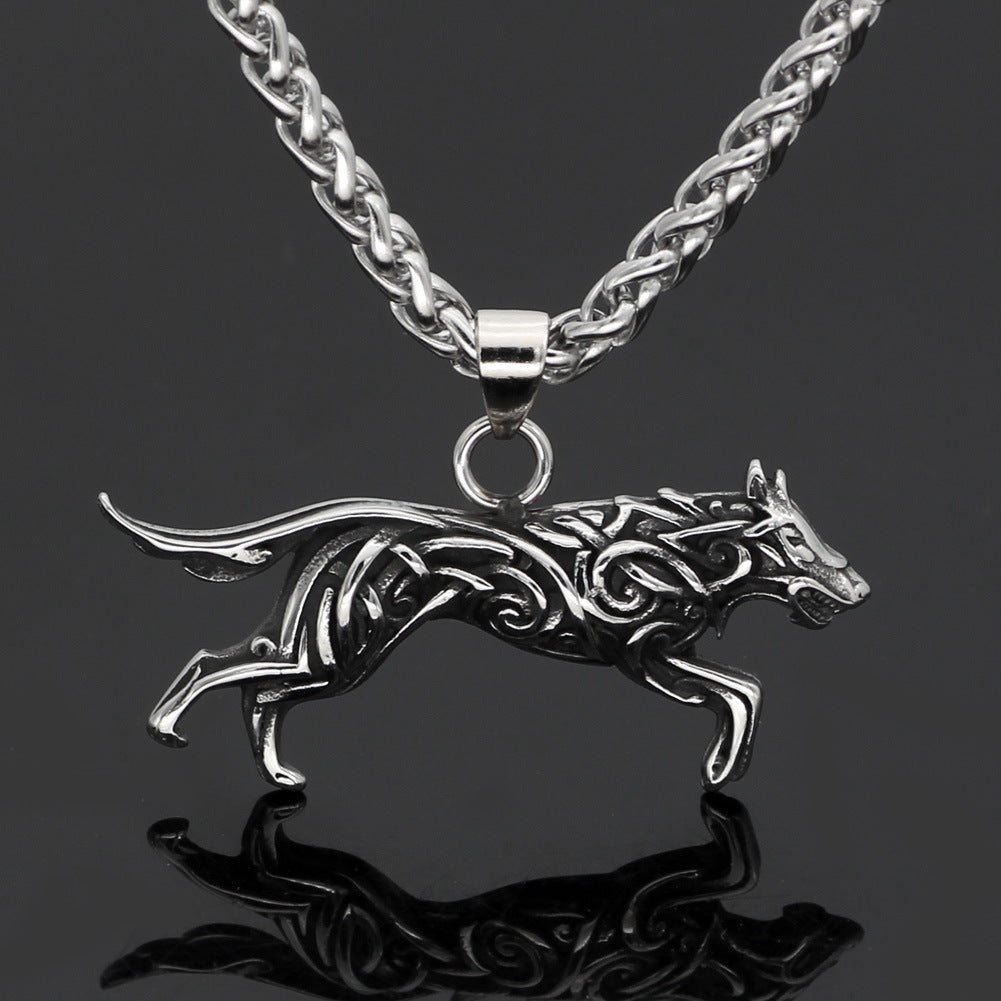 Collana vichinga con lupo