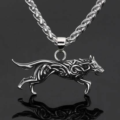 Collana vichinga con lupo
