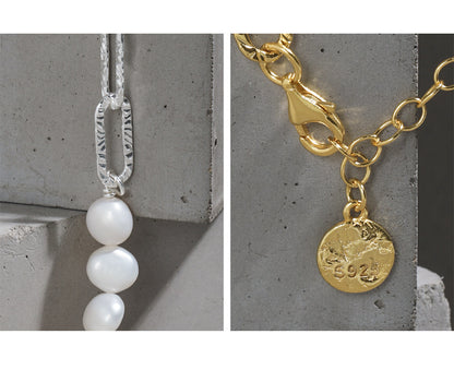 Collana perle barocco a trama