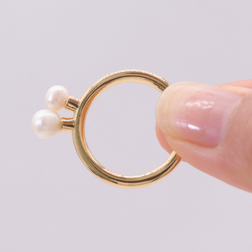 Anello perla d'acqua dolce set