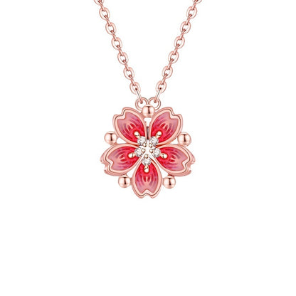 Collana floreale argento minimalista da donna