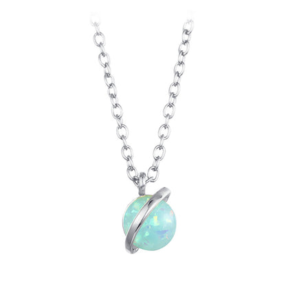 Collana opale pendente pianeta