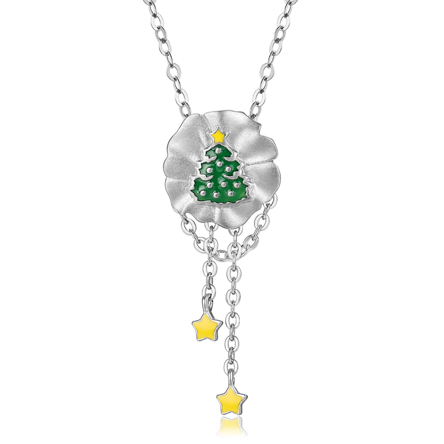 Collana albero di Natale argento