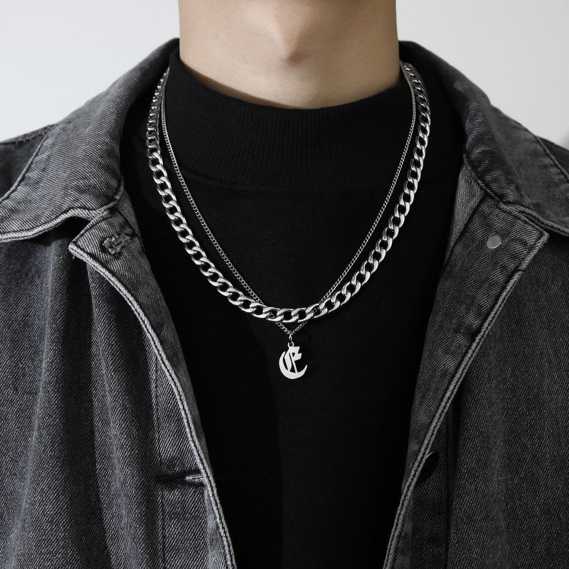 Collana Lettera Titanio