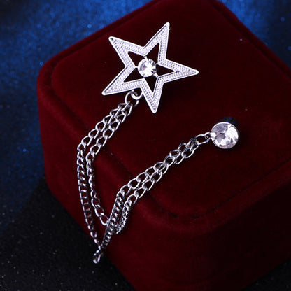 Spilla pentagramma a catena