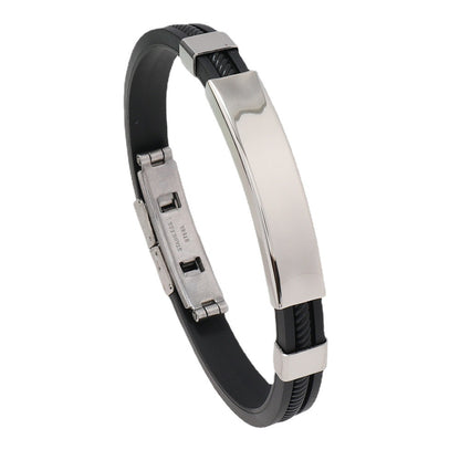 Bracciale titanio silicone