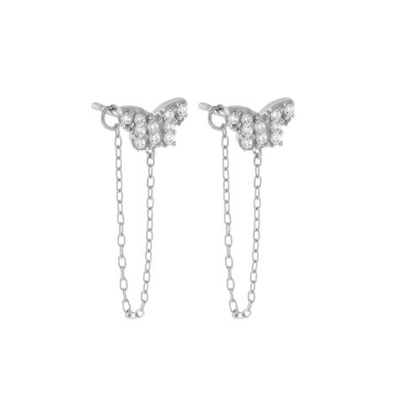 Orecchini zircone farfalla