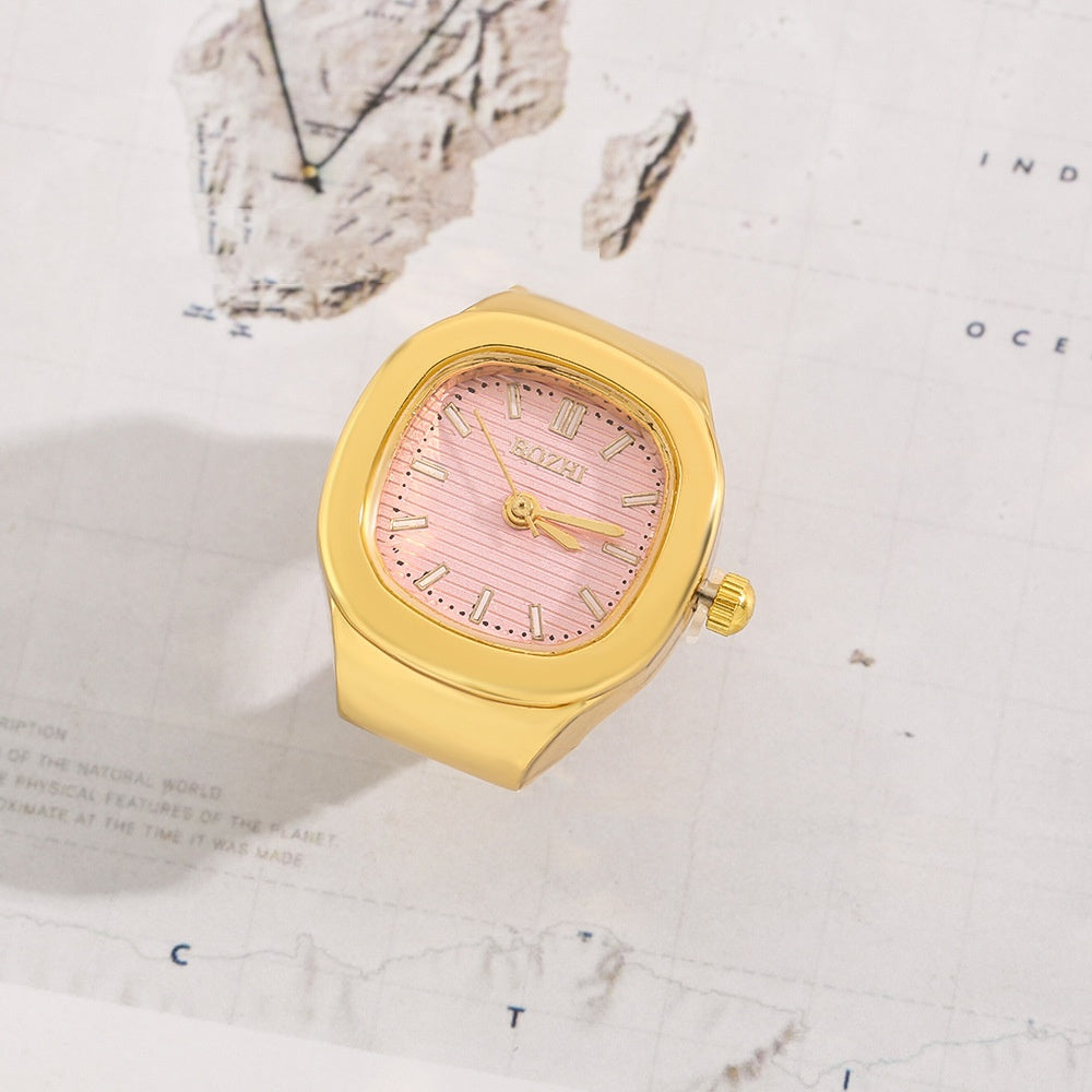Anello orologio quadrato