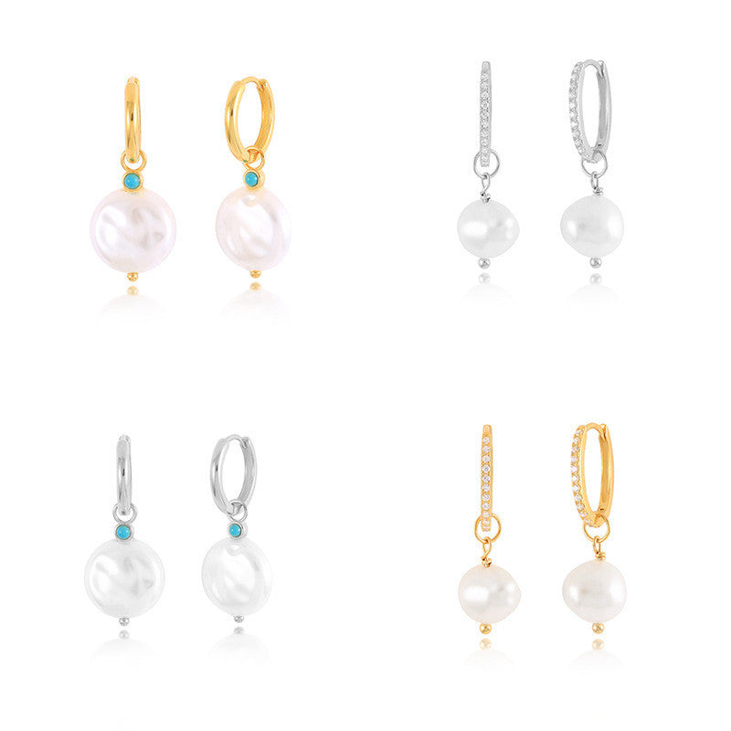 Orecchini perla barocchi argento