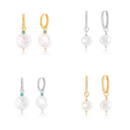 Orecchini perla barocchi argento