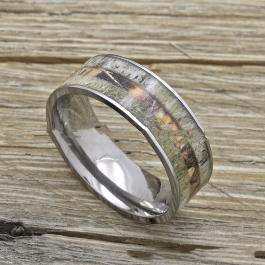 Anello corna titanio