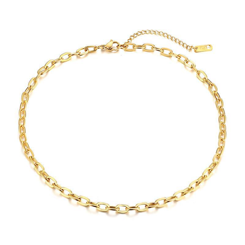 Collana corta acciaio titanio