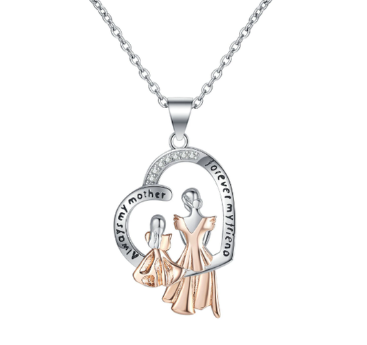 Collana cuore bicolore