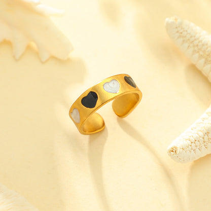 Anello geometrico acciaio inox