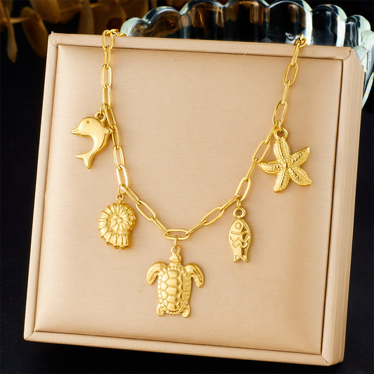 Collana animaletti con croce