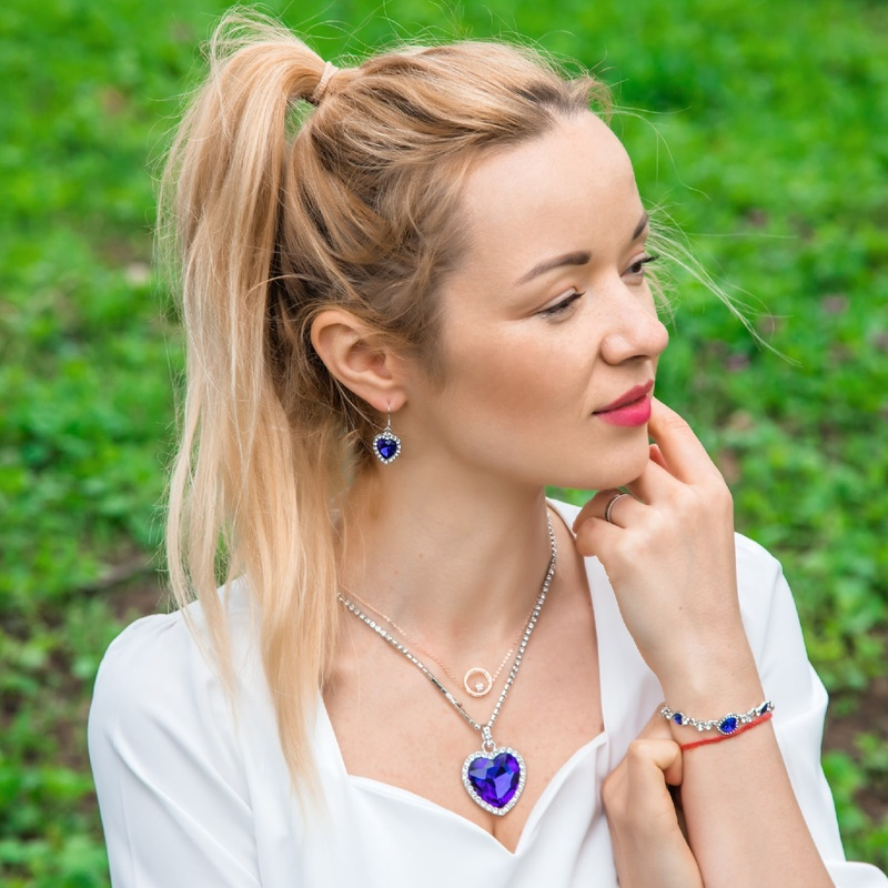 Set cristalli zircone blu