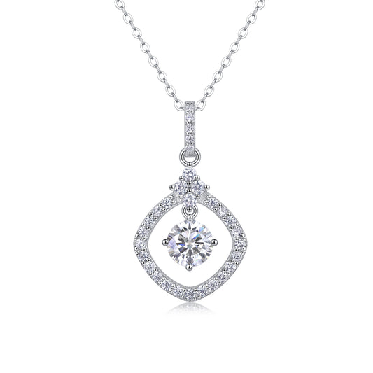 Set collana cuore moissanite
