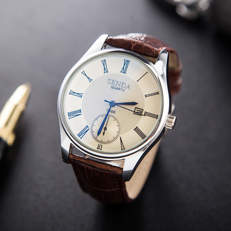 Orologio uomo retro con calendario