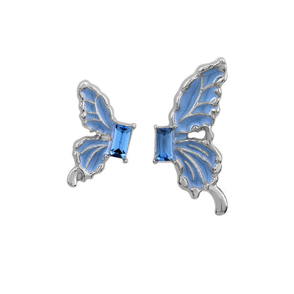 Orecchini farfalla blu