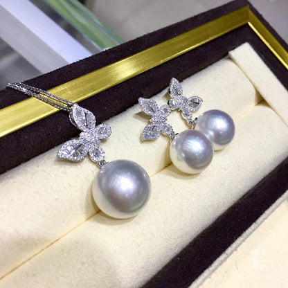 Set farfalla perle e zirconi