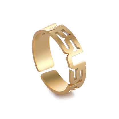 Anello con lettere incise