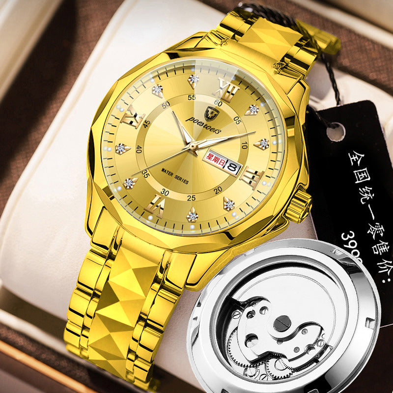 Orologio meccanico scheletrato da uomo fondo trasparente