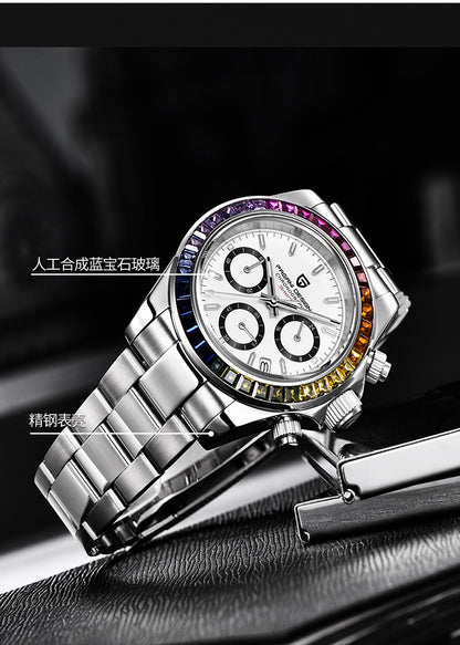 Orologio uomo acciaio cristalli