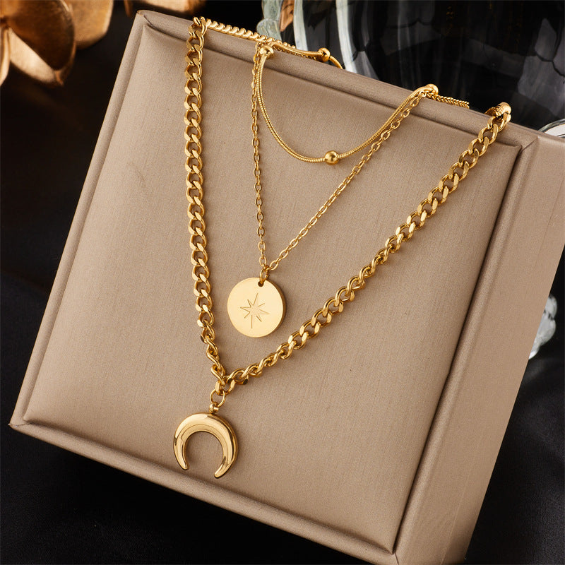 Collana doppio pendente quadrato