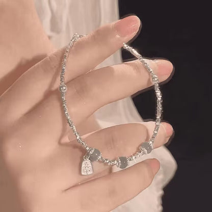 Braccialetto Giada Argento